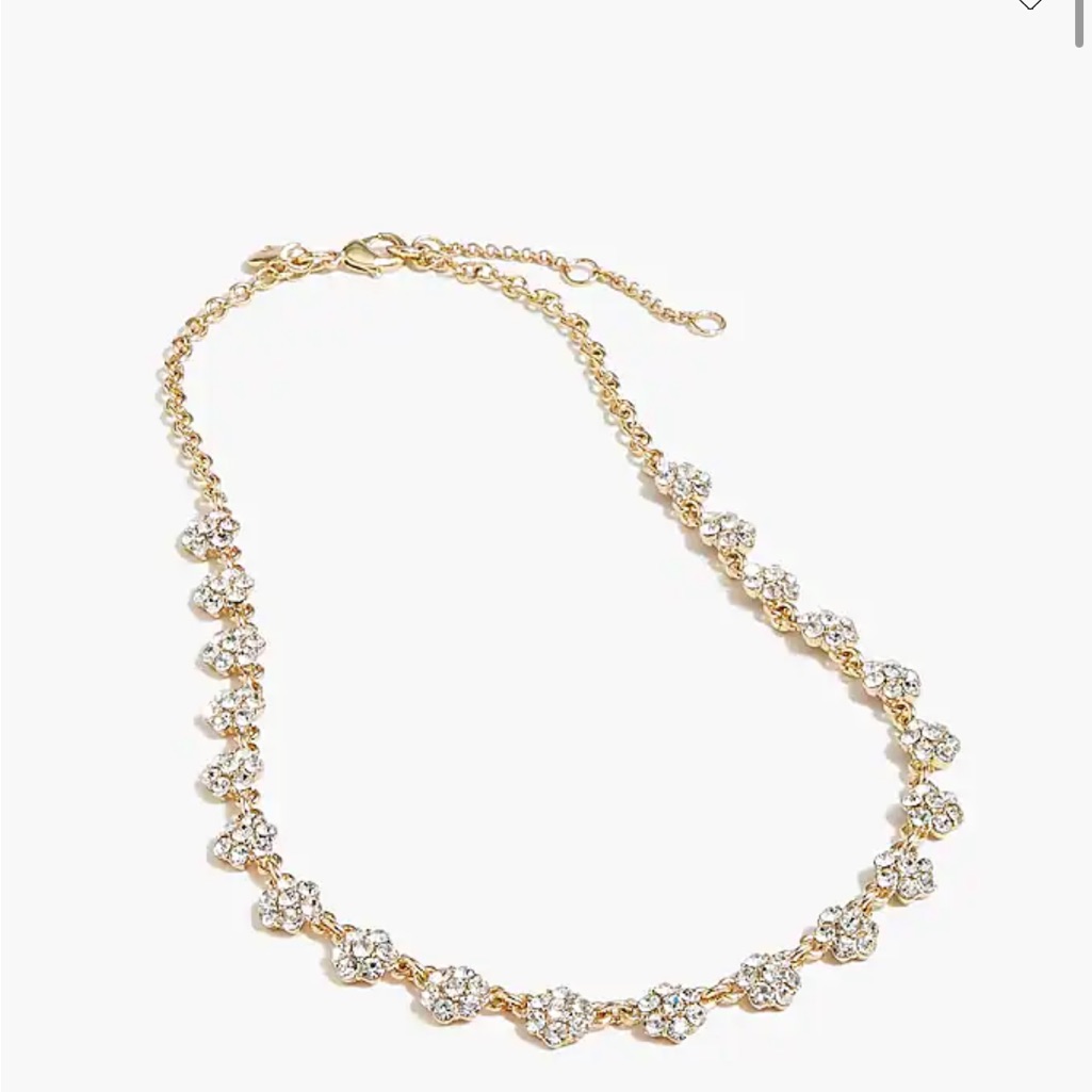 Crystal Flower Necklace Elegant Gold And Silver Necklace